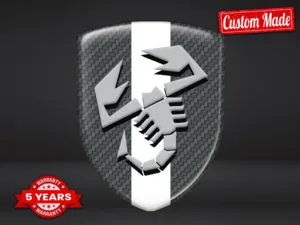 Fiat Abarth Pegatina Relieve Auto Resistente Premium Minimalista